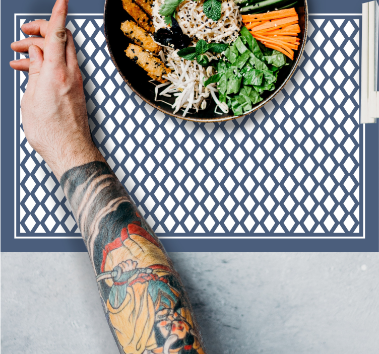 Podkładka na stół nowoczesna Styl hampton w romby - TenStickers