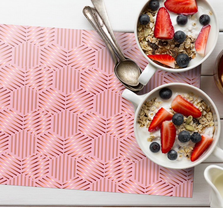 Podkładki na stół nowoczesne Metaliczny sześciokąt - TenStickers