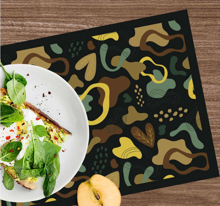 Podkładka na stół Abstrakcyjny wzór w kolorze żółtym - TenStickers