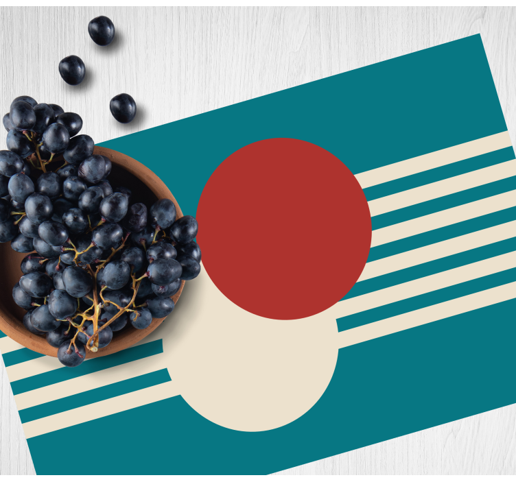 Oryginalne podkładki na stół Dwa koła abstrakcyjna sztuka - TenStickers