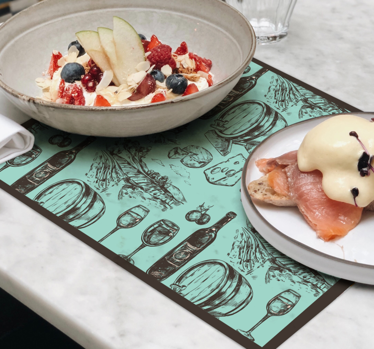 Oryginalne podkładki na stół Motyw wina - TenStickers