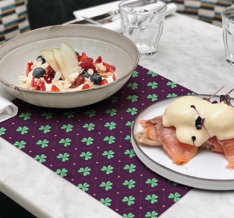 Oryginalne podkładki na stół Wzór koniczyny - TenStickers