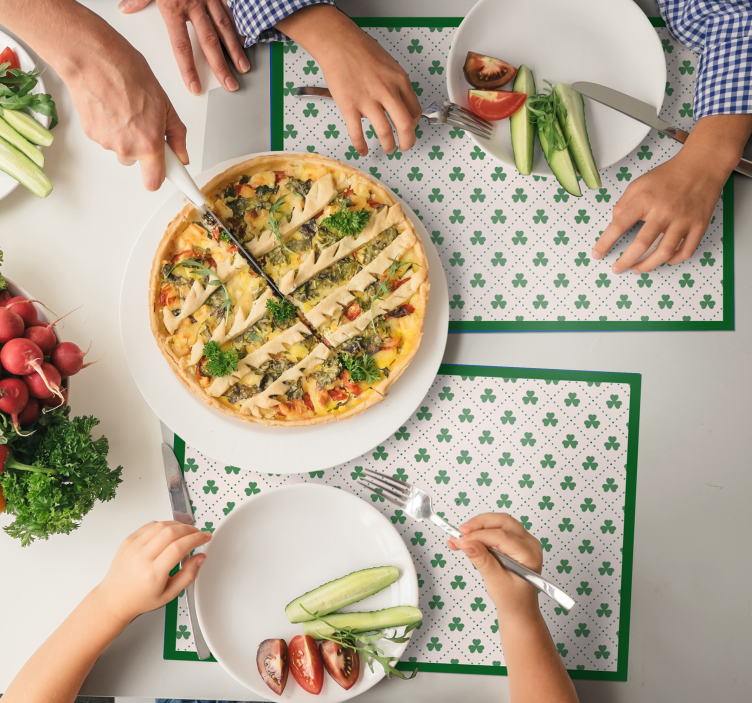 Oryginalne podkładki na stół Zielony wzór vintage - TenStickers