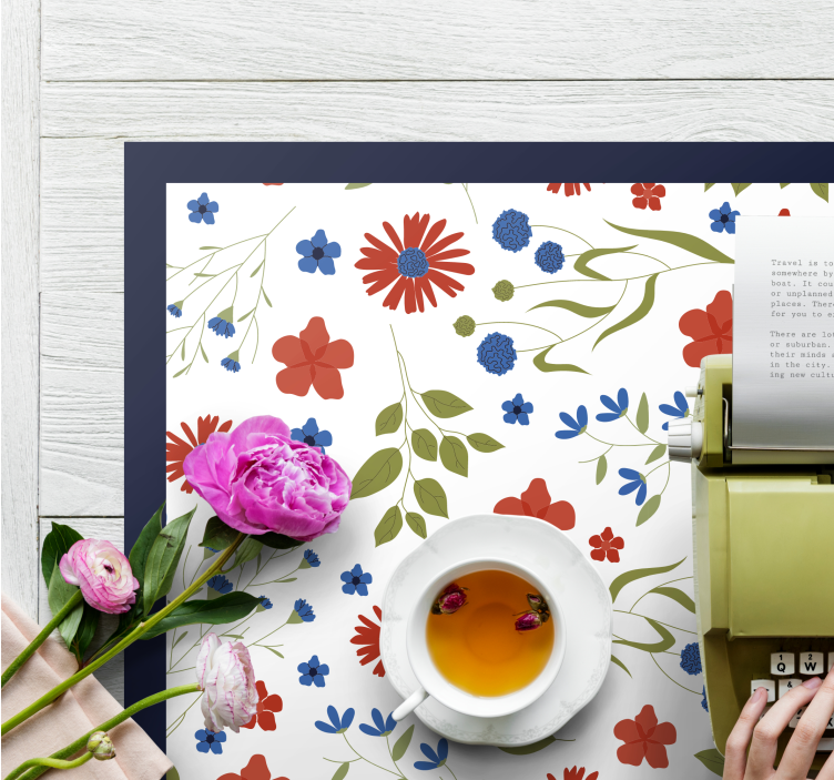 Podkładka na stół dla dzieci radosny wzór kwiatowy - TenStickers