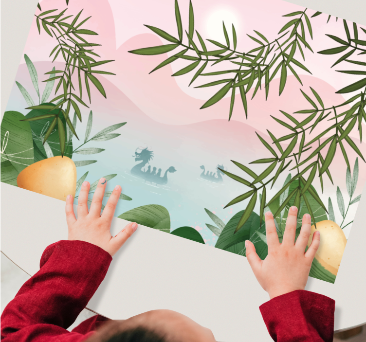 Podkładka na stół dla dzieci scena zaczarowanej dżungli - TenStickers