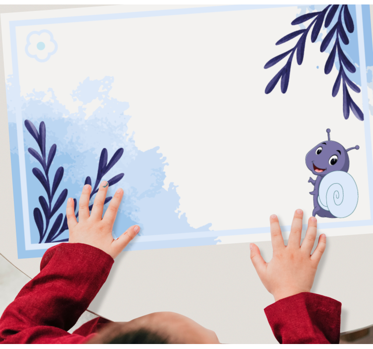 Podkładka na stół dla dzieci Ślimak z liśćmi - TenStickers