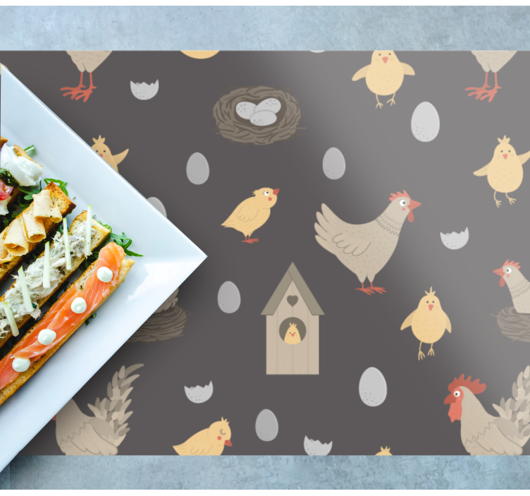 Podkładka na stół dla dzieci urocze wiejskie ptaki - TenStickers