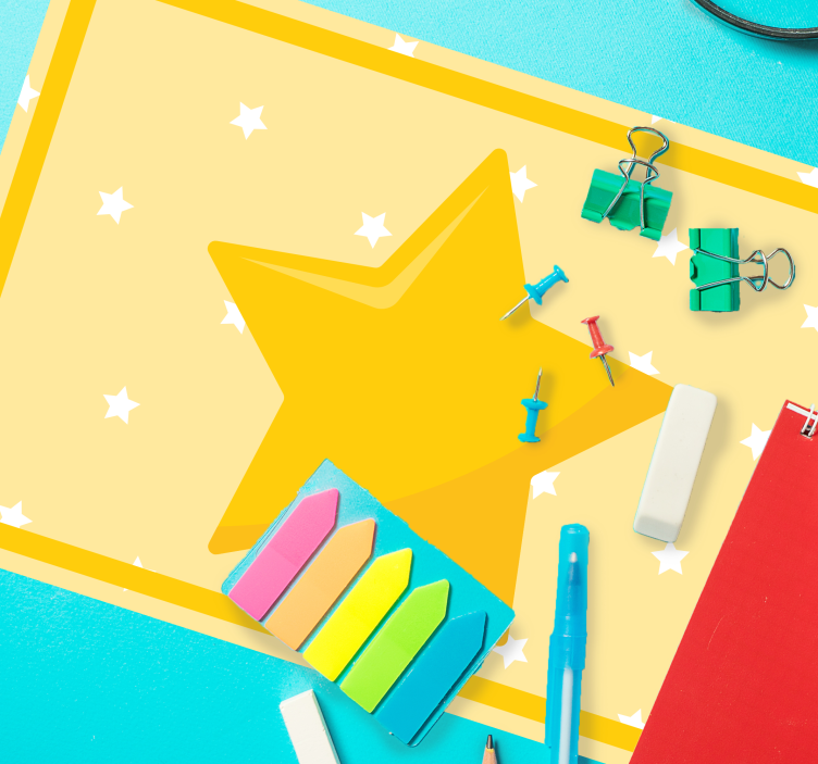 Podkładka na stół dla dzieci w kolorowe gwiazdki - TenStickers