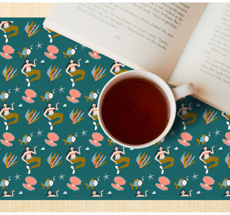 Podkładka na stół dla dzieci w muszelki syrenki - TenStickers