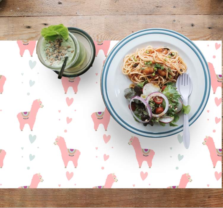 Podkładka na stół dla dzieci w urocze lamy - TenStickers