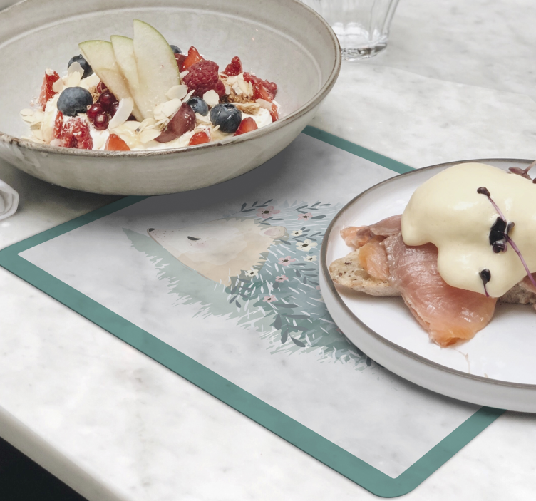 Podkładka na stół dla dzieci z uroczą ilustracją jeża - TenStickers