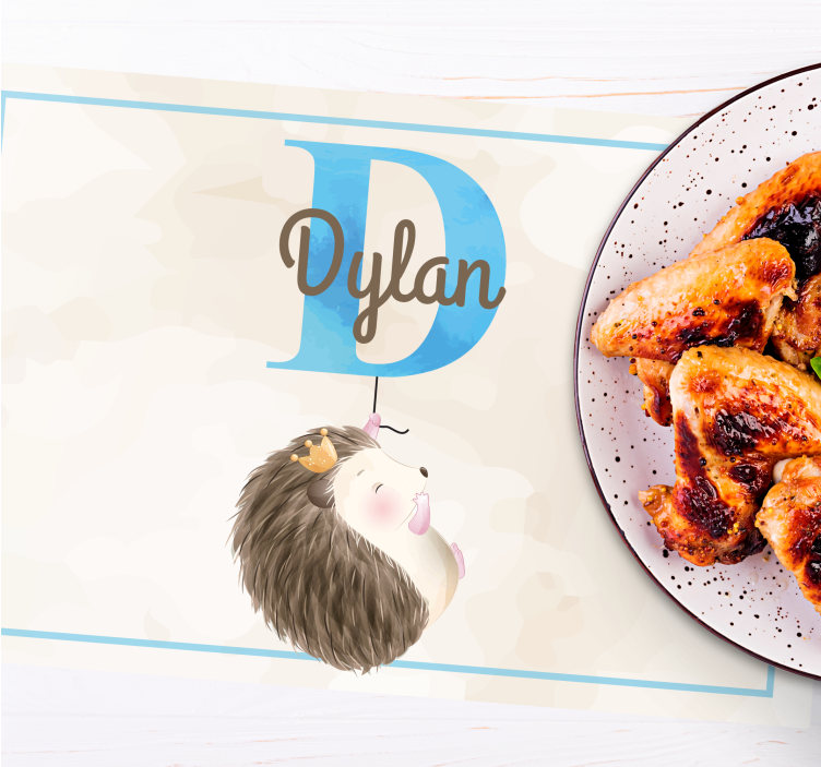 Podkładka na stół dla dzieci z uroczym jeżem - TenStickers