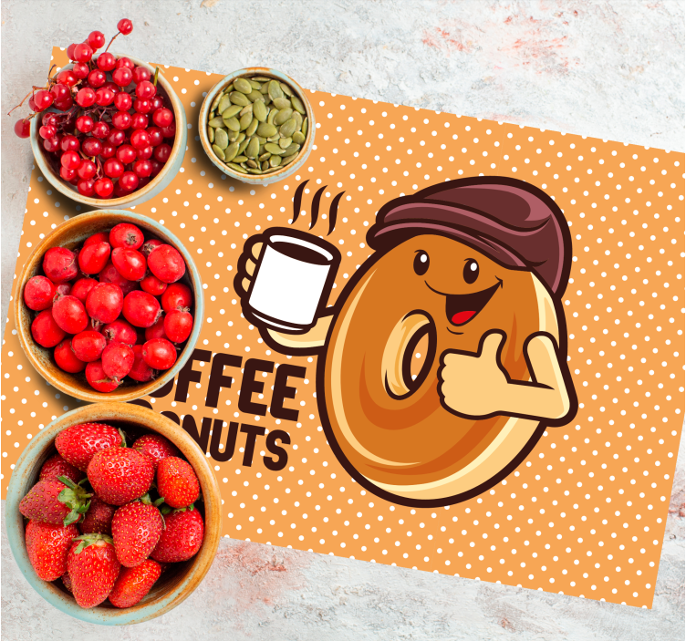 Podkładka na stół dla dzieci z wesołym pączkiem - TenStickers