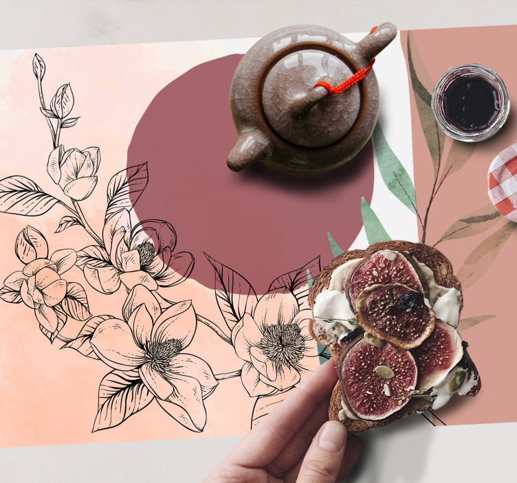 Elegancka podkładka na stół Różowe odcienie w stylu glamour - TenStickers