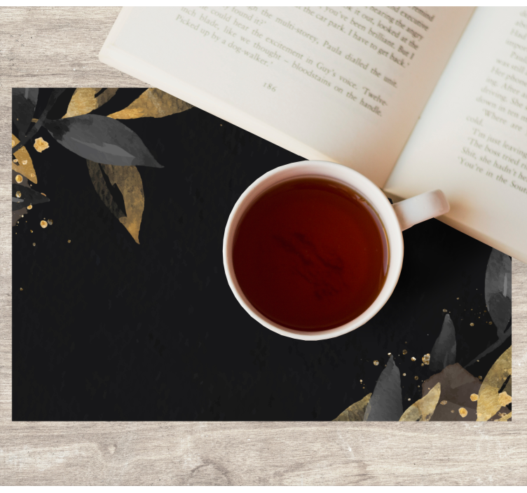 Podkładka na stół elegancka z wyrafinowanymi liśćmi - TenStickers