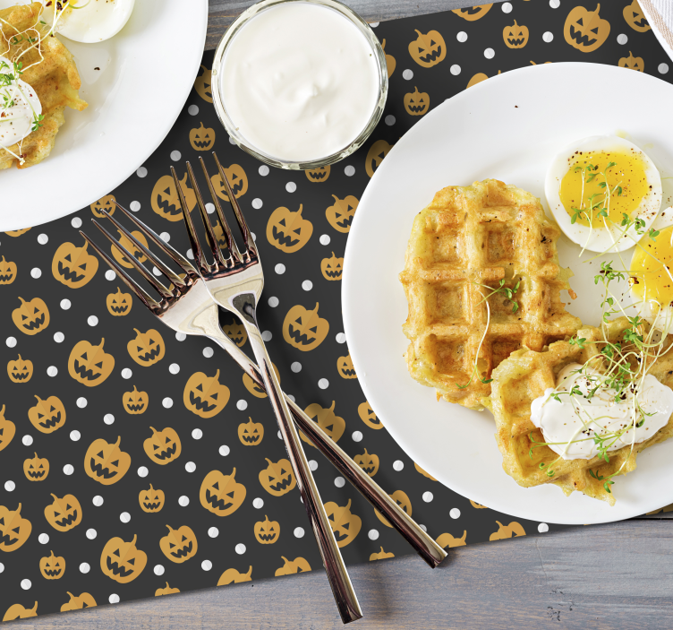 Podkładka na stół halloween w wzór dyniowy - TenStickers