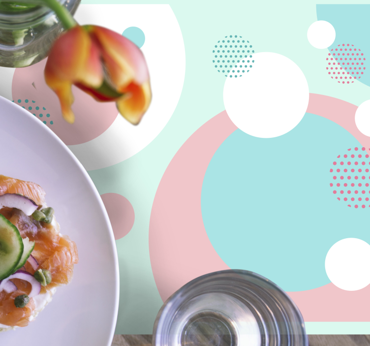 Podkładka na stół nowoczesna bloki kolorów geometrycznych - TenStickers