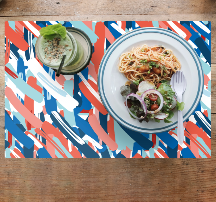 Podkładka na stół nowoczesna kolorowe abstrakcyjne paski - TenStickers