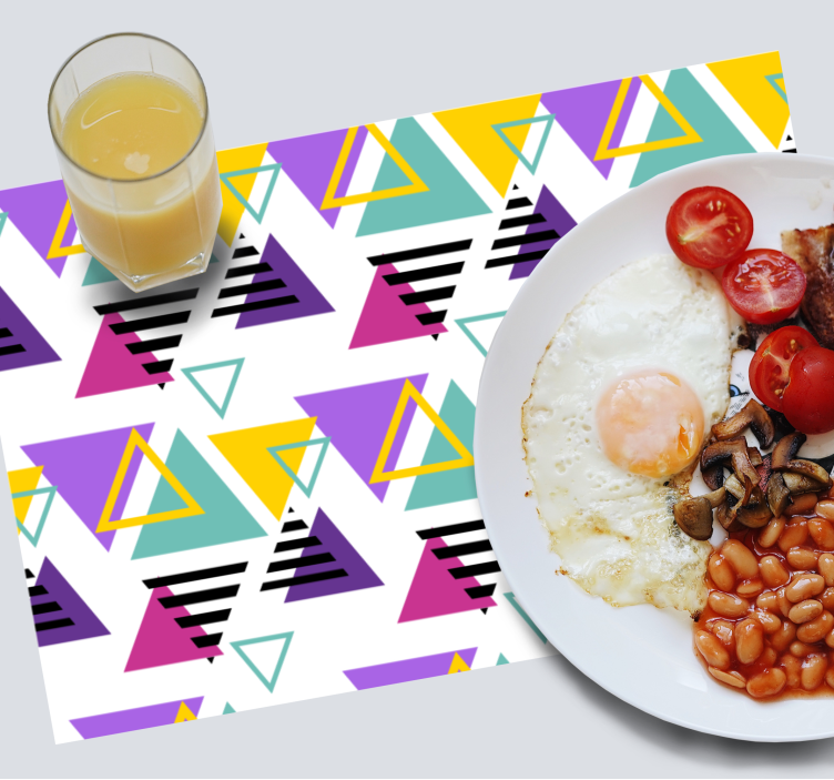 Podkładka na stół nowoczesna kolorowe geometryczne trójkąty - TenStickers