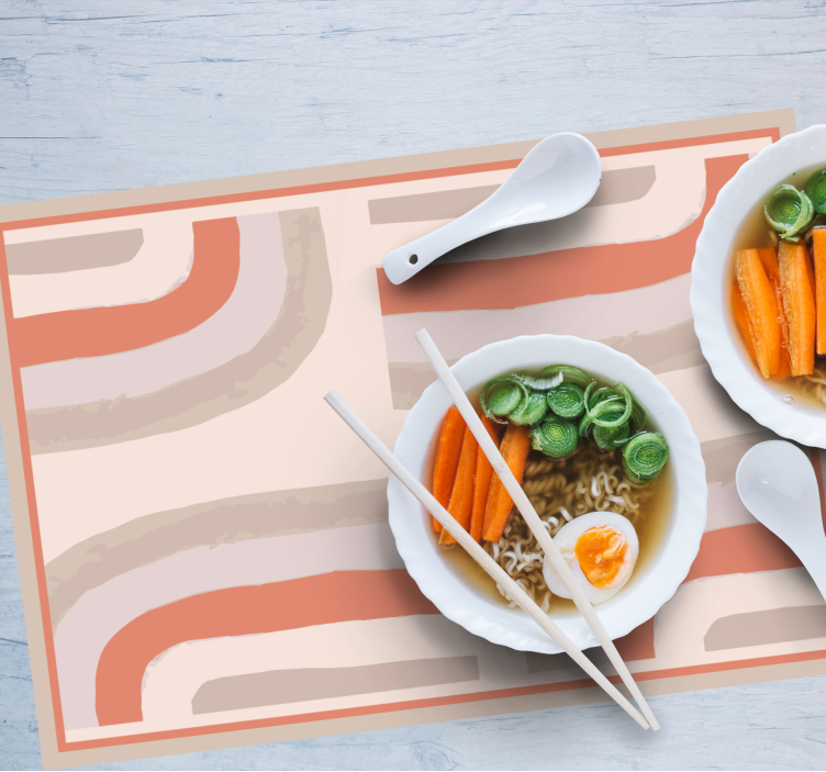 Podkładka na stół nowoczesna kolorowe krzywe wzory - TenStickers