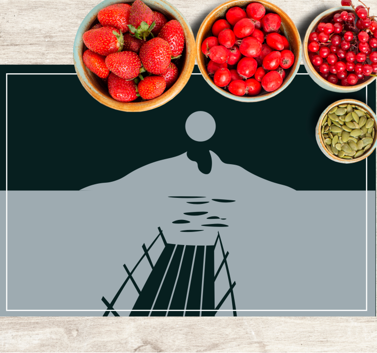 Podkładka na stół nowoczesna most nad wodą - TenStickers