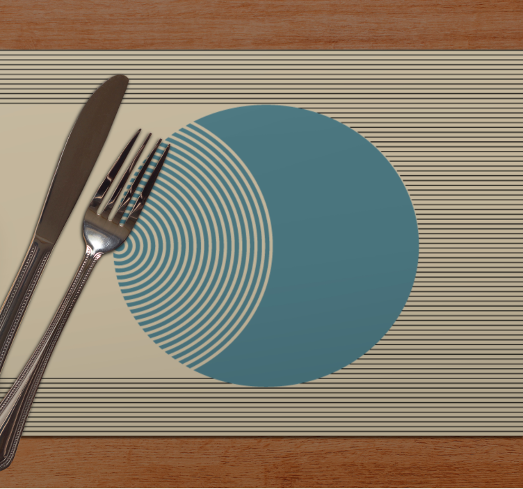 Podkładka na stół nowoczesna motyw geometryczny okrągły - TenStickers