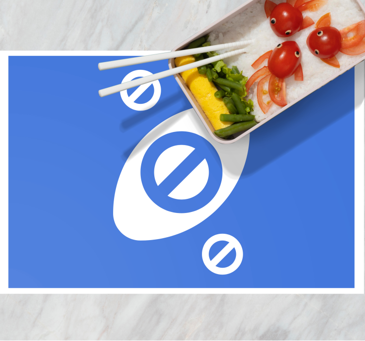 Podkładka na stół nowoczesna niebieski minimalizm - TenStickers