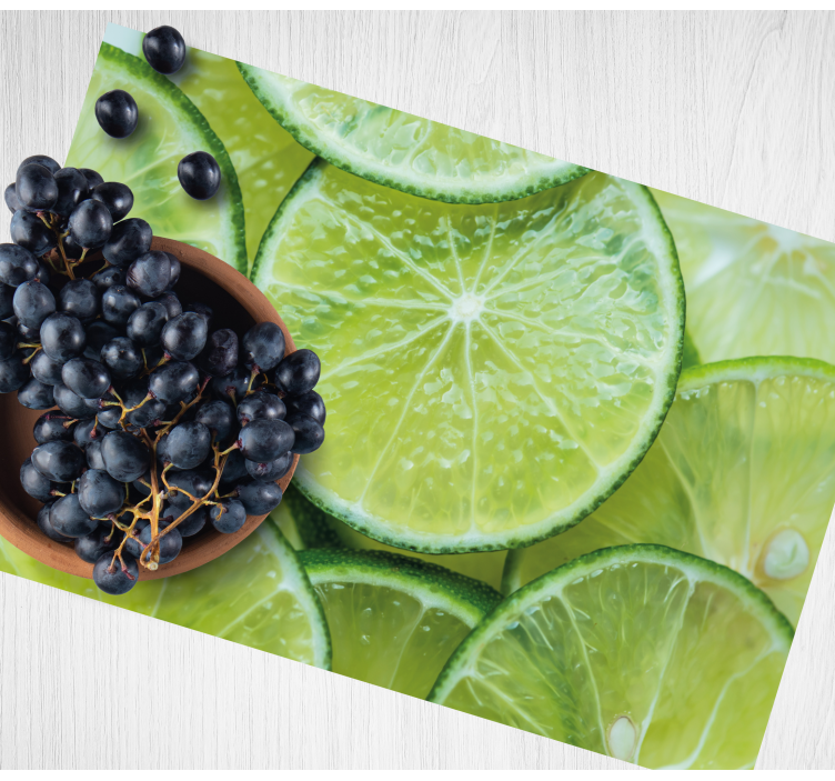 Podkładka na stół nowoczesna plastry soczystej limonki - TenStickers