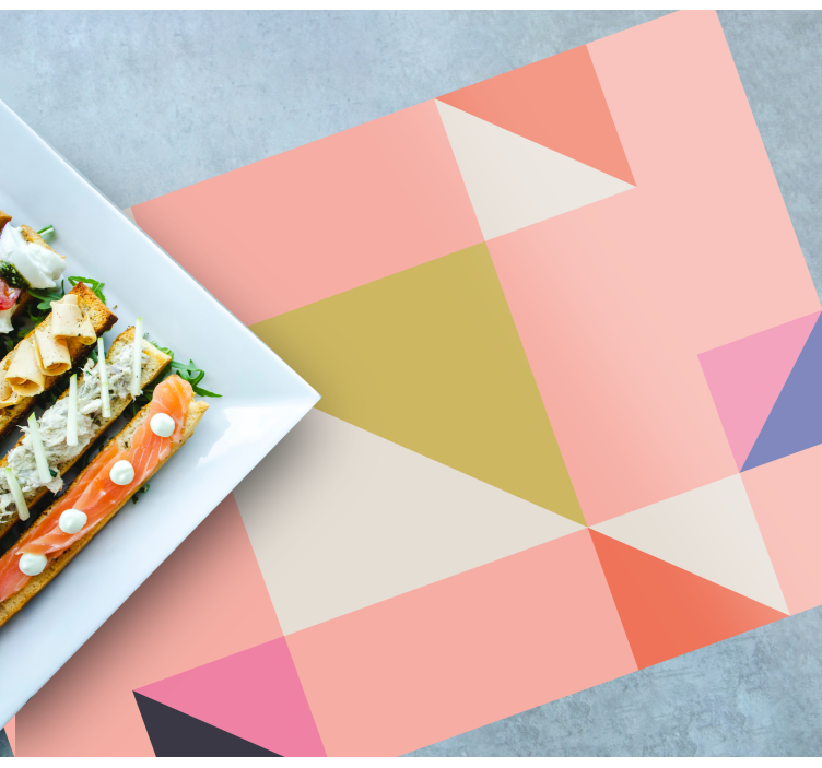 Podkładka na stół nowoczesna sekcje kolorów geometrycznych - TenStickers