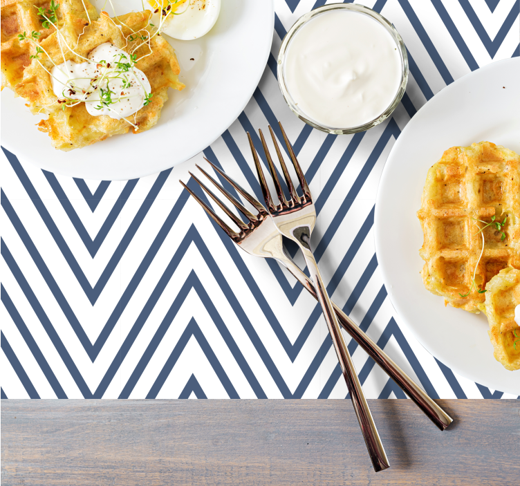 Podkładka na stół nowoczesna w elegancki wzór zygzaków - TenStickers