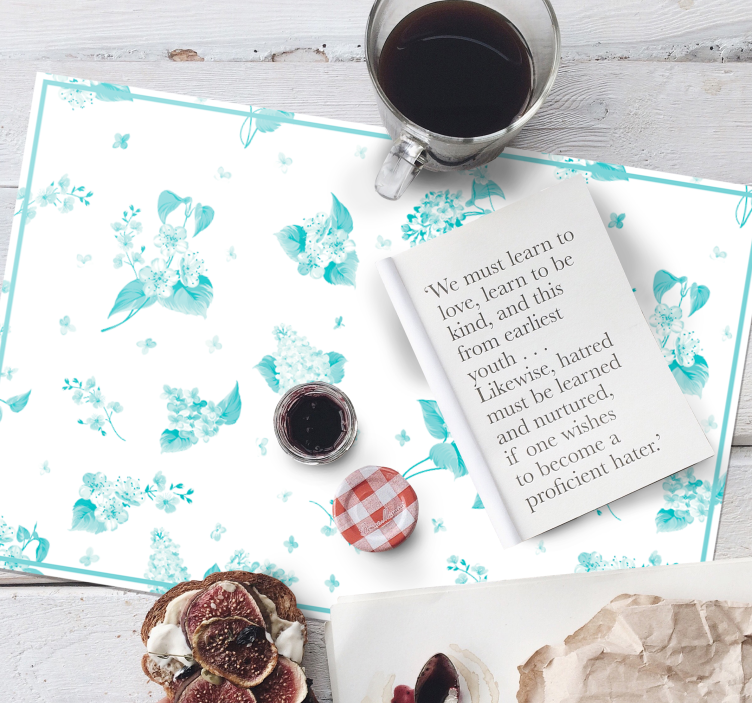 Podkładka na stół nowoczesna w kwiatowy wzór - TenStickers