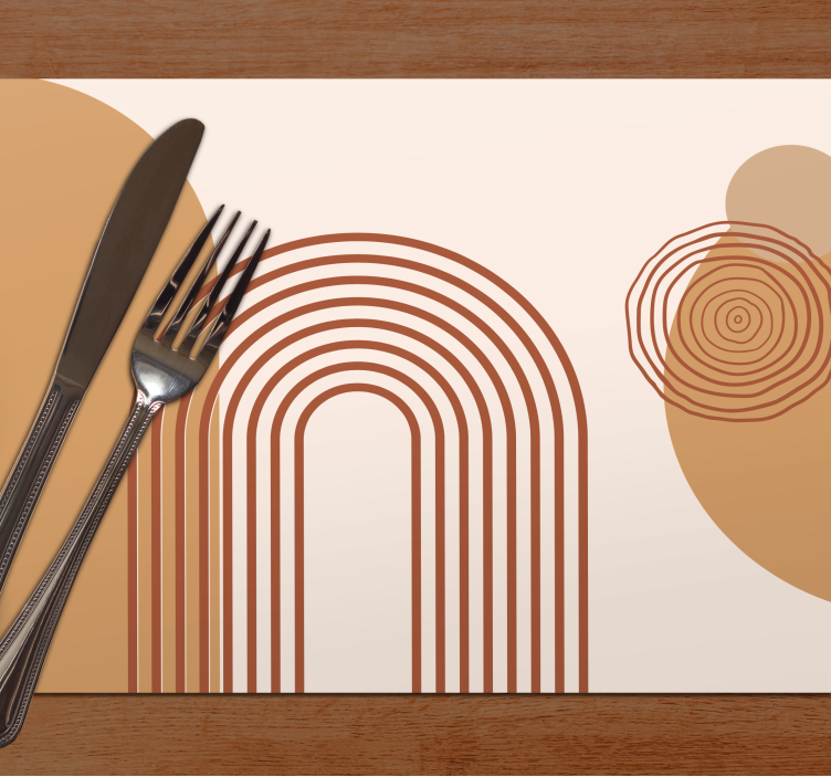 Podkładka na stół nowoczesna w warstwowe krzywe kształty - TenStickers