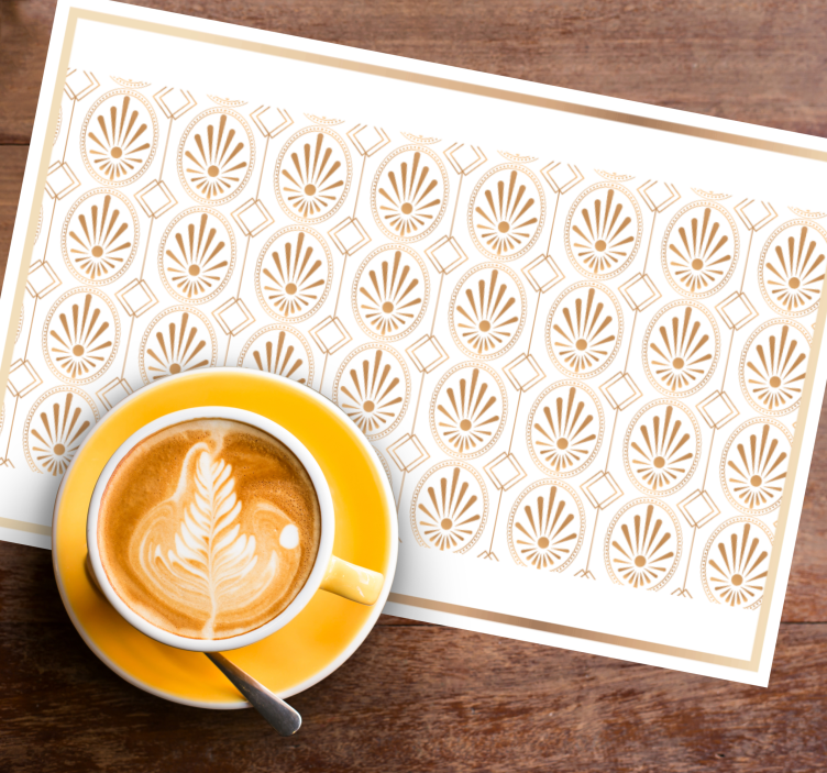 Podkładka na stół nowoczesna z eleganckim liściem - TenStickers