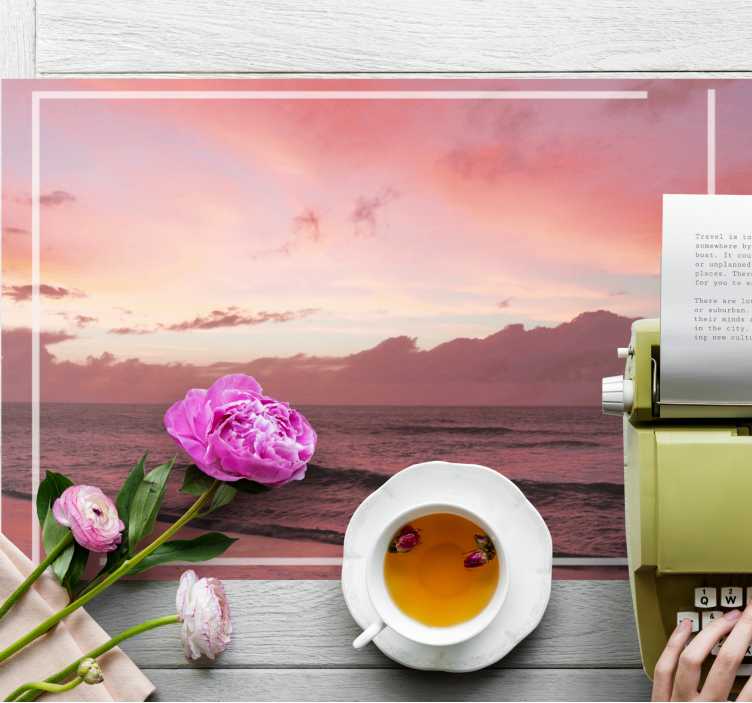 Podkładka na stół nowoczesna zachodzące słońce nad morzem - TenStickers