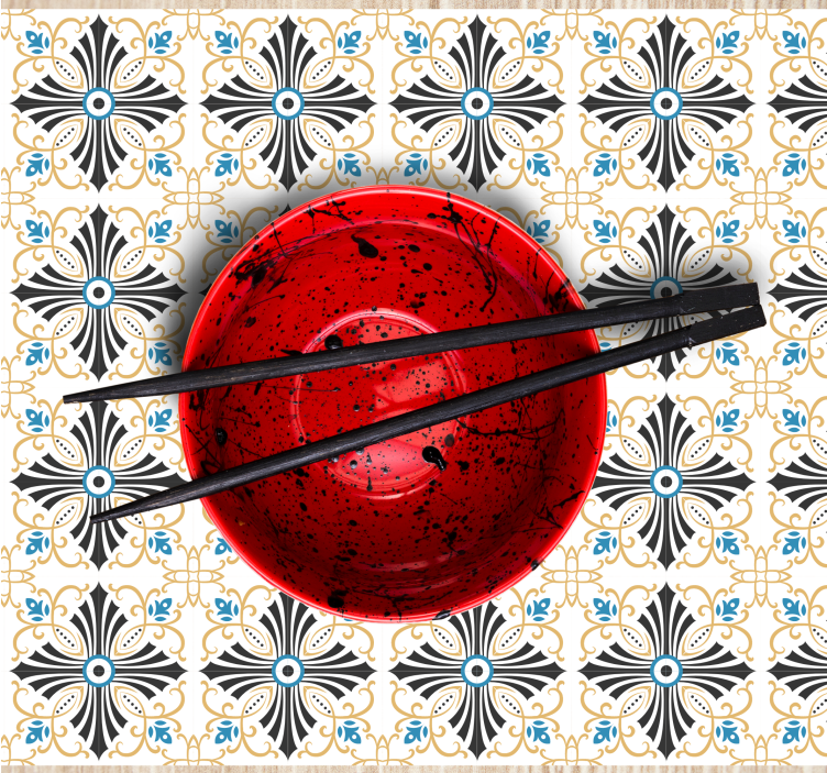 Podkładka na stół oryginalna czerwona miska - TenStickers