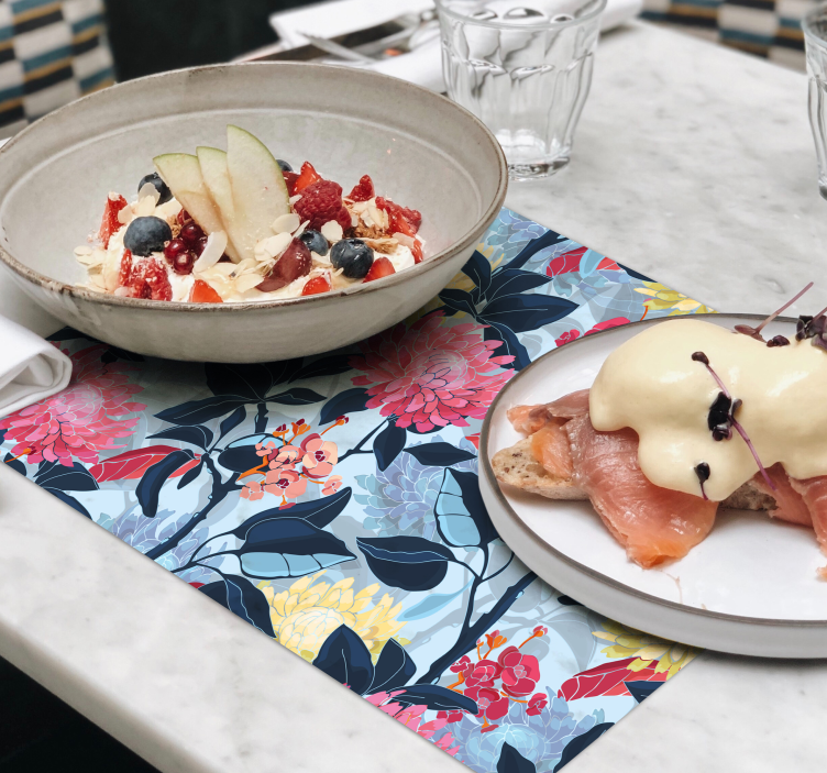 Podkładka na stół oryginalna elegancja w kwiaty - TenStickers