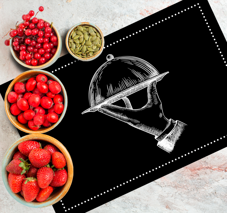 Podkładka na stół oryginalna elegancka ręka do serwowania - TenStickers