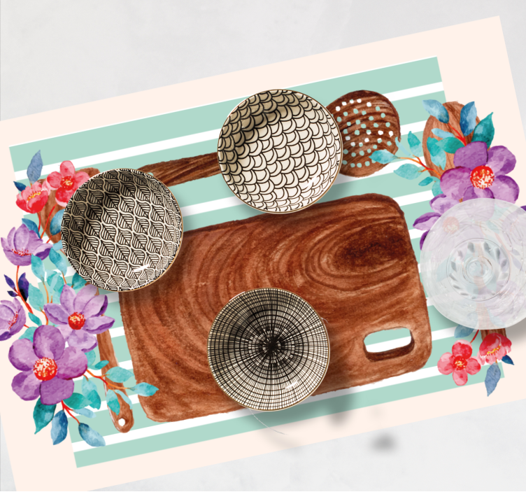 Podkładka na stół oryginalna elegancka scena kulinarna - TenStickers