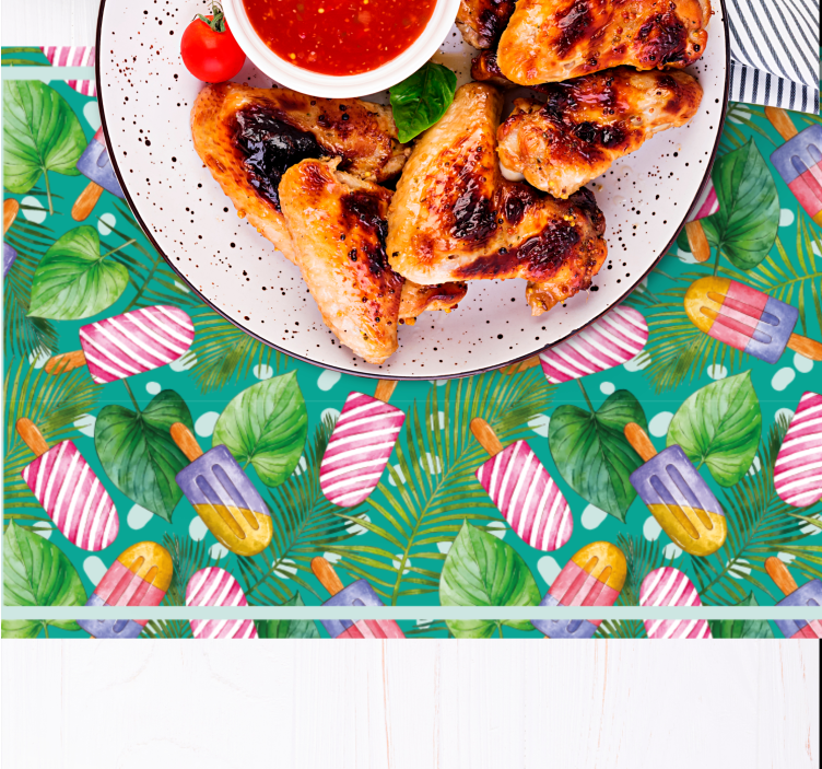 Podkładka na stół oryginalna kolorowe lody lodowe - TenStickers