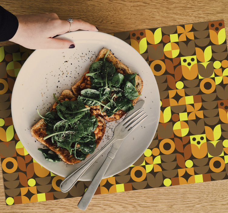 Podkładka na stół oryginalna kolorowe wzory geometryczne - TenStickers