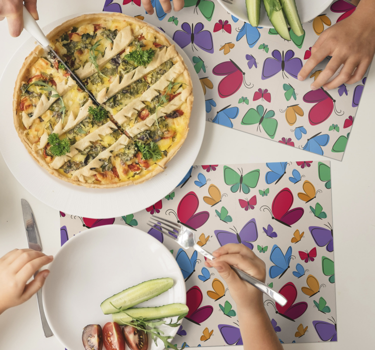 Podkładka na stół oryginalna kolorowy układ motyli - TenStickers