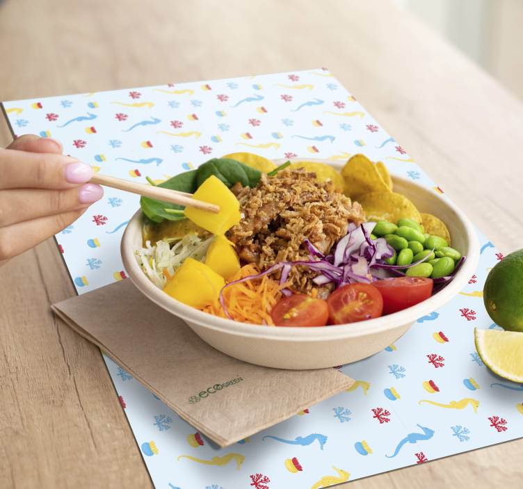 Podkładka na stół oryginalna kolorowy wzór podwodny - TenStickers