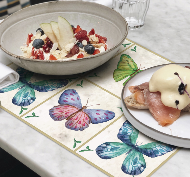 Podkładka na stół oryginalna kompozycja motyli - TenStickers