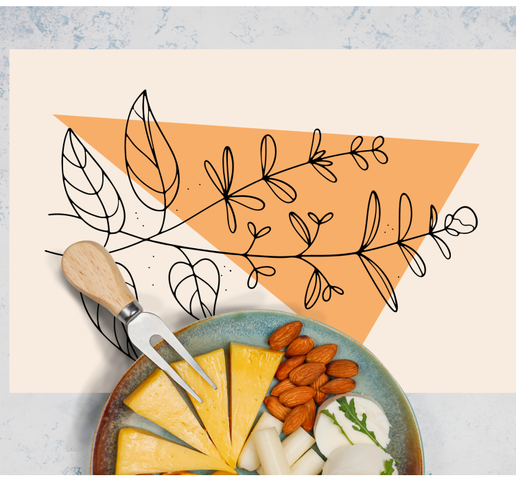 Podkładka na stół oryginalna kwiatowy abstrakt - TenStickers