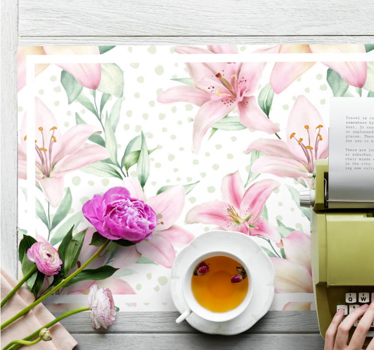 Podkładka na stół oryginalna kwiatowy bukiet lilii - TenStickers