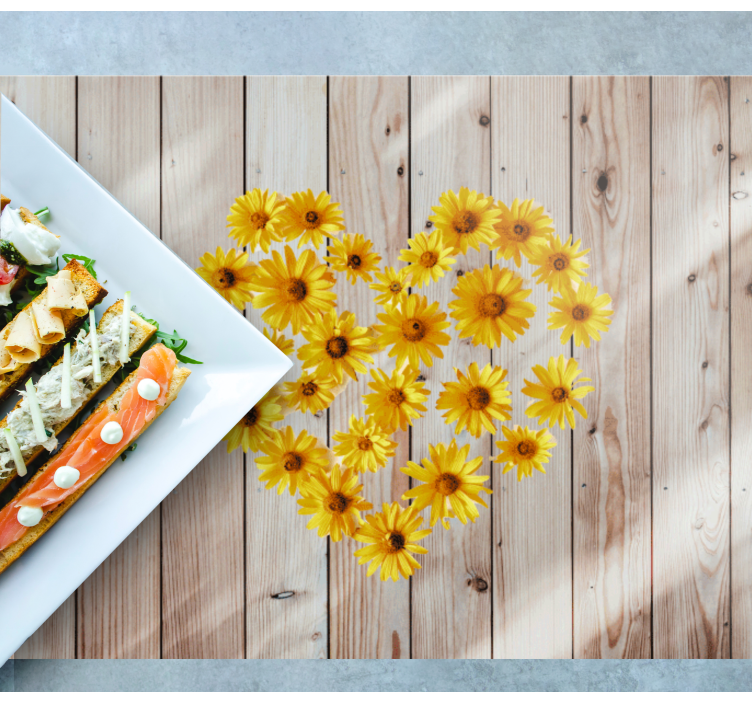 Podkładka na stół oryginalna kwiatowy bukiet w sercu - TenStickers