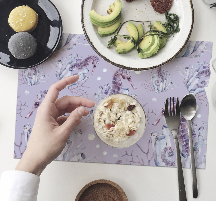 Podkładka na stół oryginalna motyw konika morskiego - TenStickers