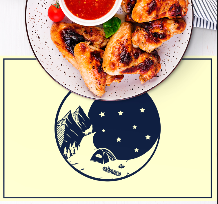 Podkładka na stół oryginalna scena górskiego biwaku - TenStickers