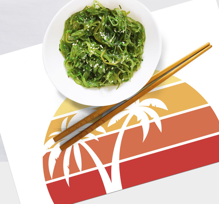 Podkładka na stół oryginalna tropikalny zmierzch krajobrazu - TenStickers