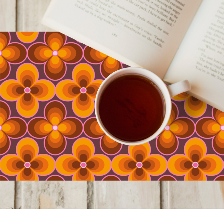 Podkładka na stół oryginalna w intensywny kwiatowy wzór - TenStickers